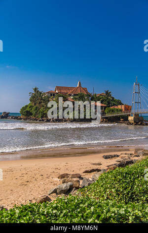 Voir à Paravi Duwa Temple à Matara, au Sri Lanka Banque D'Images