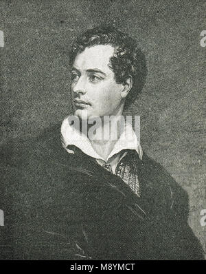 Lord Byron, poète romantique anglais, 1788-1824 Banque D'Images