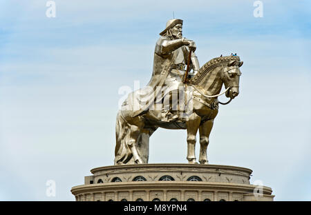 Gengis Khan Statue équestre, Chinggis Khaan, Tsonjin Boldog complexes Statue, Mongolie Banque D'Images