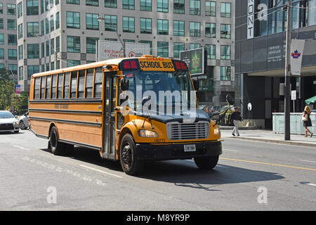 Bus scolaire à Toronto, Canada Banque D'Images