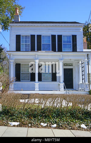 Voir l'historique de la Maison blanche à 112 Mercer Street, Princeton, New Jersey, la maison d'Albert Einstein à partir de 1935 jusqu'à sa mort en 1955 Banque D'Images