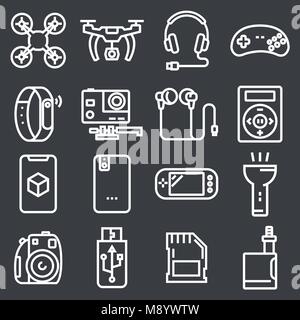 Ensemble de dispositifs électroniques Illustration de Vecteur