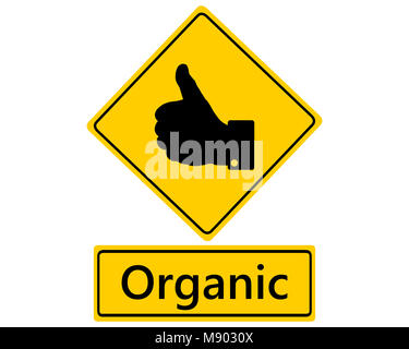 Traffic sign up for organic Banque D'Images