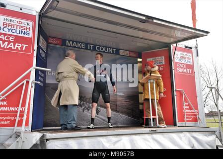 , Aintree Liverpool, Royaume-Uni. 10 mars 2018. Podium à l'Eddie's Soen Memoria la race. Banque D'Images