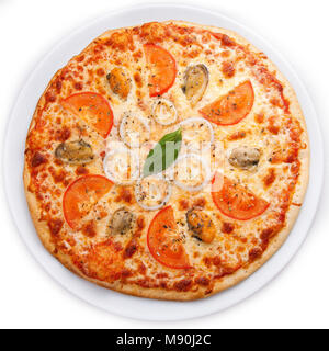 Fruits de mer Pizza italienne Banque D'Images