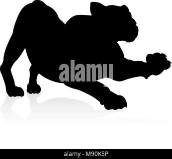 Lion Silhouette Illustration de Vecteur