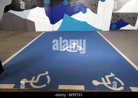 2 KM 3 Saint-Gervais Mont-Blanc art contemporain plate-forme. Street art. Banque D'Images