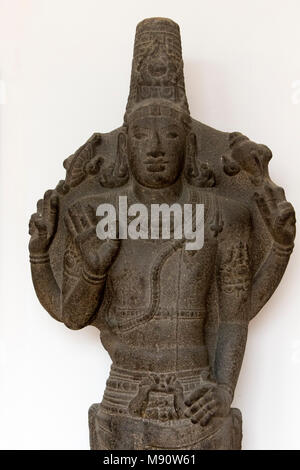 Musée national de Delhi. Vishnu. Début 10ème siècle A.D. Chola, Tamil Nadu. Pierre. L'Inde. Banque D'Images