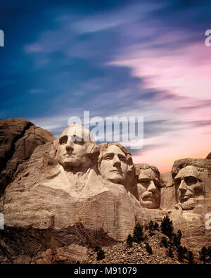 USA - DAKOTA DU SUD : Mont Rushmore National Memorial Banque D'Images