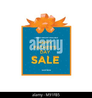 Happy Father's Day vente. Illustration vecteur de promotion, une affiche, un dépliant, une carte de réduction, shopping, modèle de l'étiquette de prix, blog, médias sociaux, marketin Illustration de Vecteur