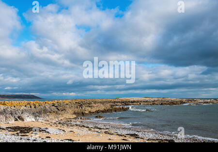 Plage de port Eynon Gower Galles du Sud Banque D'Images