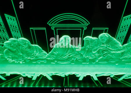 Passion du Christ. La dernière cène. Jésus et ses apôtres. Ho Chi Minh Ville. Le Vietnam. Banque D'Images