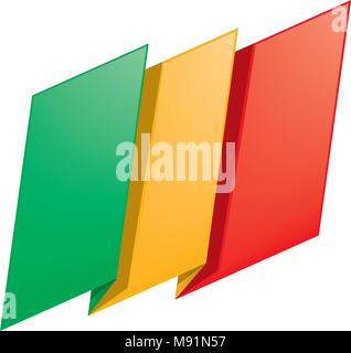 Mali drapeau. Vector Illustration de Vecteur