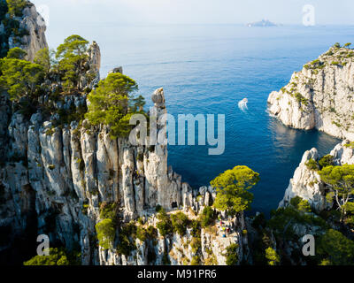 Parc national des calanques de Cassis près de Marseille, France : calanque d'en Vau, Calanque d'En-Vau Banque D'Images