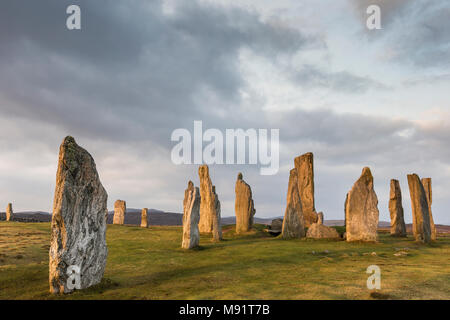 Le cercle de pierres de Callanish sur l'île de Lewis dans les Hébrides extérieures. Banque D'Images