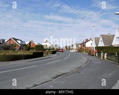 Longton, Lancashire, Royaume-Uni. 20 février 2018. Avis de Longton Village Banque D'Images