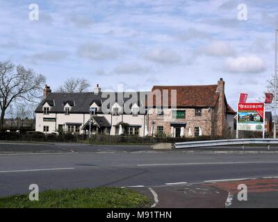 Longton, Lancashire, Royaume-Uni. 20 février 2018. Avis de Longton Village Banque D'Images