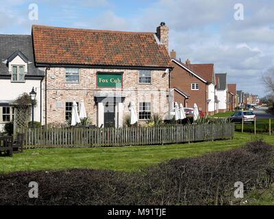 Longton, Lancashire, Royaume-Uni. 20 février 2018. Avis de Longton Village Banque D'Images