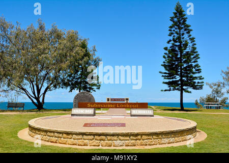 Bundaberg, Queensland, Australie - 25 Décembre, 2017. La Journée de l'Anzac Memorial au point de sous-marin en Elliott Chefs Memorial Park près de Bundaberg en Q Banque D'Images