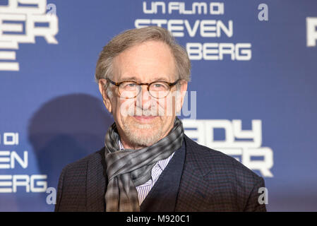Rome, Italie. 21 mars 2018. Steven Spielberg participant à la photocall de joueur prêt à un hôtel de Russie à Rome, Italie. Crédit. Silvia Gerbino/Alamy Live News Banque D'Images