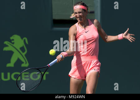 Miami, FL, USA. Mar 21, 2018. Miami, FL - Mars 21 : Viktoria Azarenka (BLR) en action ici bat Catherine Bellis (USA) 6363 2017 à l'Open de Miami qui a eu lieu au Centre de tennis à Crandon Park. Crédit : Andrew Patron/Zuma Wire Crédit : Andrew Patron/ZUMA/Alamy Fil Live News Banque D'Images