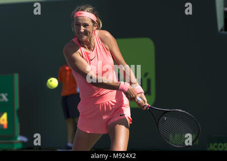 Miami, FL, USA. Mar 21, 2018. Miami, FL - Mars 21 : Viktoria Azarenka (BLR) en action ici bat Catherine Bellis (USA) 6363 2017 à l'Open de Miami qui a eu lieu au Centre de tennis à Crandon Park. Crédit : Andrew Patron/Zuma Wire Crédit : Andrew Patron/ZUMA/Alamy Fil Live News Banque D'Images