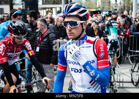 Sant Cugat - Camprodon, Espagne. 21 mars, 2018. GROUPAMA FDJ (FRA) 98e Volta Ciclista a Catalunya 2018 / Phase 3 Sant Cugat - Camprodon de 153km durant le Tour de Catalogne, 21 mars 2018 à Sant Cugat, Espagne. Credit : CORDON PRESS/Alamy Live News Banque D'Images