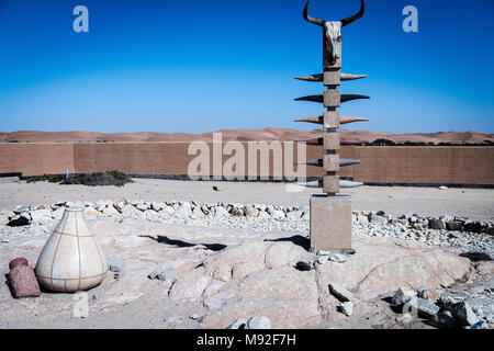 Un mémorial pour les victimes de l'AMNA et génocide Herero par les forces coloniales allemandes dans la ville de Swakopmund en Namibie Banque D'Images