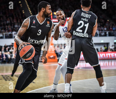 Allemagne, Bamberg, Brose Arena - 15 mars 2018- Basket-ball, de l'Euroleague - Brose Bamberg par rapport à l'Anadolu Efes Istanbul Banque D'Images