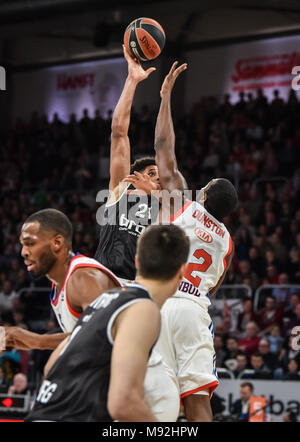 Allemagne, Bamberg, Brose Arena - 15 mars 2018- Basket-ball, de l'Euroleague - Brose Bamberg par rapport à l'Anadolu Efes Istanbul Banque D'Images