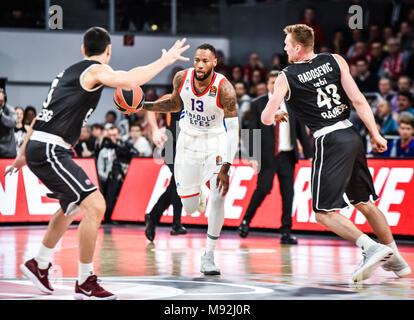 Allemagne, Bamberg, Brose Arena - 15 mars 2018- Basket-ball, de l'Euroleague - Brose Bamberg par rapport à l'Anadolu Efes Istanbul Banque D'Images
