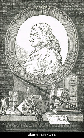 Henry Fielding, 1707-1754, le dramaturge et romancier anglais "père de l' roman anglais Banque D'Images