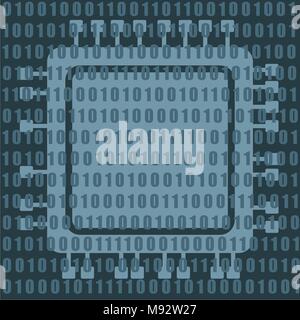 L'icône de microprocesseur CPU Illustration de Vecteur