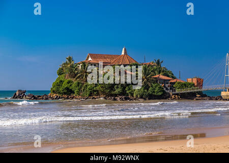 Voir à Paravi Duwa Temple à Matara, au Sri Lanka Banque D'Images