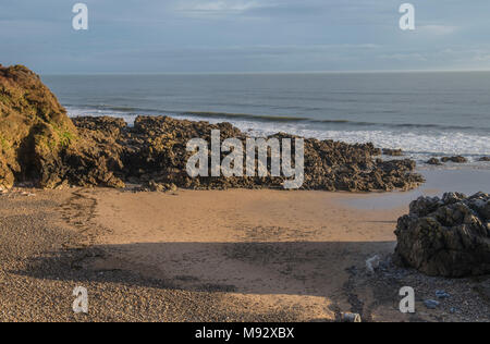 Rotherslade Bay sur la péninsule de Gower Galles du sud à l'est de la baie de Langland. Banque D'Images