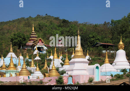 Le Myanmar, l'État Môn, Sein Win, Mudon Taw Ya, temple bouddhiste, Banque D'Images