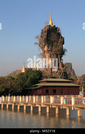 Le Myanmar, l'Etat de Kayin, Kyauk Kalap, pagode, Banque D'Images