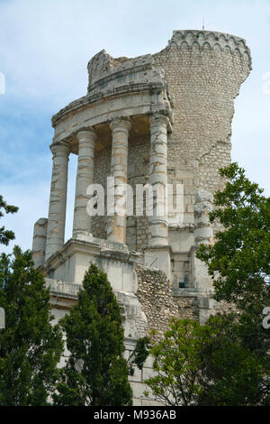 Trophée des Alpes, Tropaeum Alpium (tropaeum) trophée romain, monument du village La Turbie, au sud de la France, Var, Provence, Cote Azur, France, Europe Banque D'Images