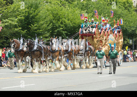Washington, D.C., USA - 4 juillet 2017, le jour de l'indépendance nationale est la parade Parade du 4 juillet dans la capitale des États-Unis, il comm Banque D'Images