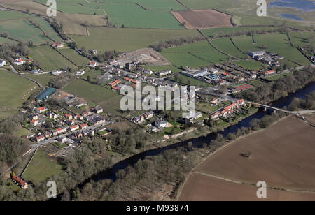 Vue aérienne de Tanfield ouest près de Ripon, North Yorkshire, UK Banque D'Images