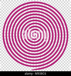 Ronde violet vortex abstrait spirale hypnotique. L'illusion optique d'illustration vectorielle anaglyphe helix illustration art opt. Volute, labyrinthe, lignes concentriques Illustration de Vecteur