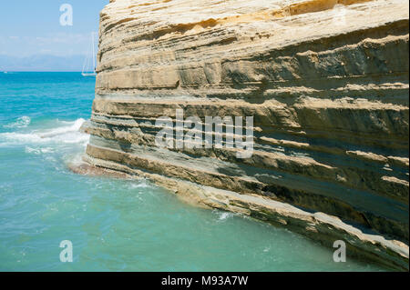 Canal D'Amour Sidari,, Corfou, îles Ioniennes, Grèce, Europe Banque D'Images