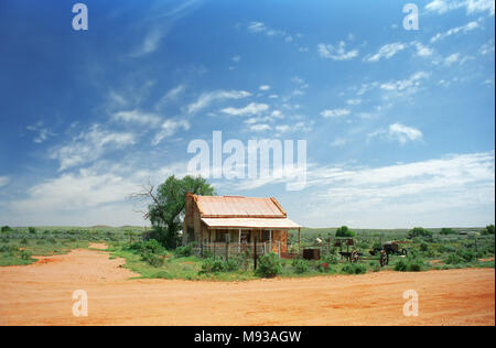 Maison en ruine dans le proche-ghost-ville de Silverton, NSW, Australie occidentale. Banque D'Images