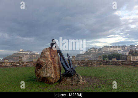 L'ancre dans le parc à Tapia de Casariego, Asturias, España Banque D'Images