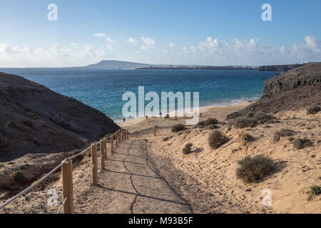 Playa de la Cera, Lanzarote, îles Canaries, Espagne Banque D'Images