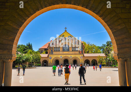La Stanford Memorial Church - Campus de l'Université Stanford, Palo Alto, Californie Banque D'Images