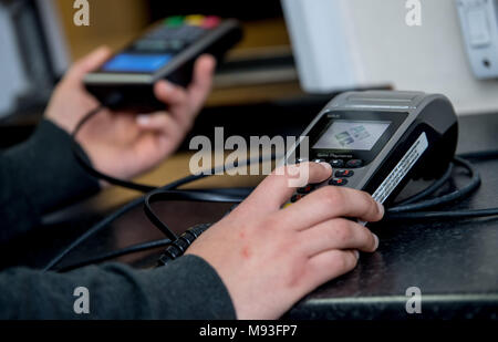 Machine de carte utilisé pour prendre le paiement Banque D'Images