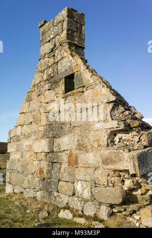 Abandonné Croft de Wester Crannich sur Dava Moor en Ecosse. Banque D'Images