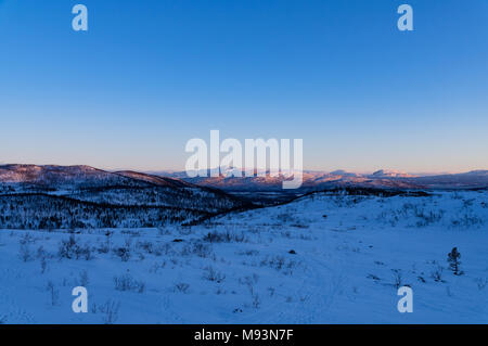 Paysage d'hiver de Senja en Norvège Banque D'Images