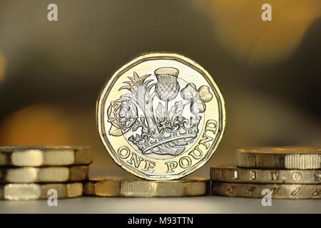 British Pound Coin 2017 Banque D'Images